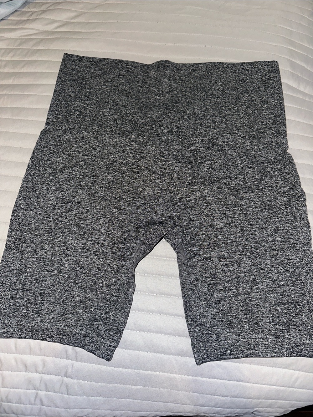 High-Waist Gray Women’s Seamless Bike Shorts